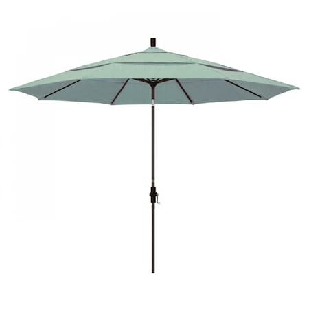 California Umbrella Patio Umbrella, Octagon, 110.5" H, Sunbrella Fabric, Spa 194061013700
