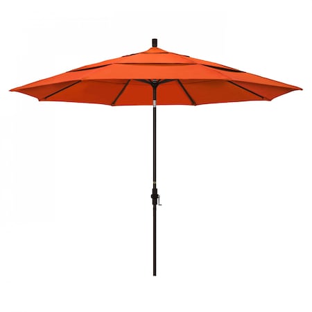 California Umbrella Patio Umbrella, Octagon, 110.5" H, Sunbrella Fabric, Melon 194061013724