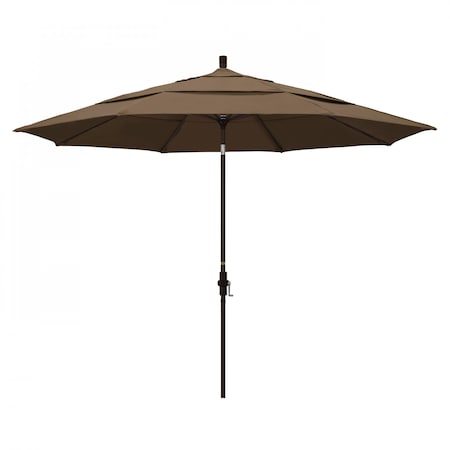 California Umbrella Patio Umbrella, Octagon, 110.5" H, Sunbrella Fabric, Cocoa 194061013762