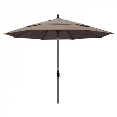 California Umbrella Patio Umbrella, Octagon, 110.5" H, Sunbrella Fabric, Taupe 194061013847