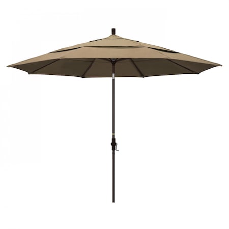 California Umbrella Patio Umbrella, Octagon, 110.5" H, Sunbrella Fabric, Heather Beige 194061013861