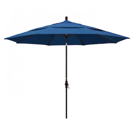 California Umbrella Patio Umbrella, Octagon, 110.5" H, Sunbrella Fabric, Regatta 194061013885