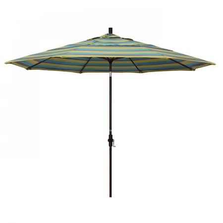 California Umbrella Patio Umbrella, Octagon, 110.5" H, Sunbrella Fabric, Astoria Lagoon 194061013946