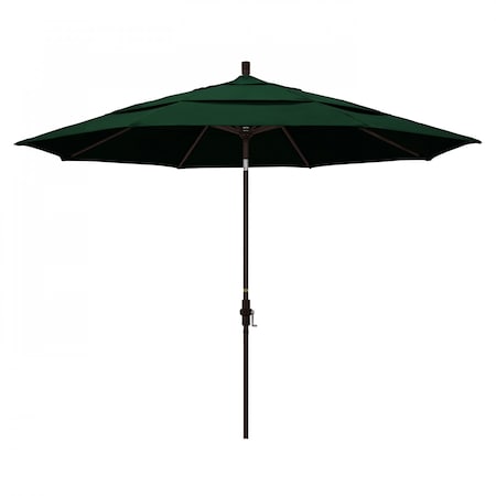 California Umbrella Patio Umbrella, Octagon, 110.5" H, Olefin Fabric, Hunter Green 194061014004