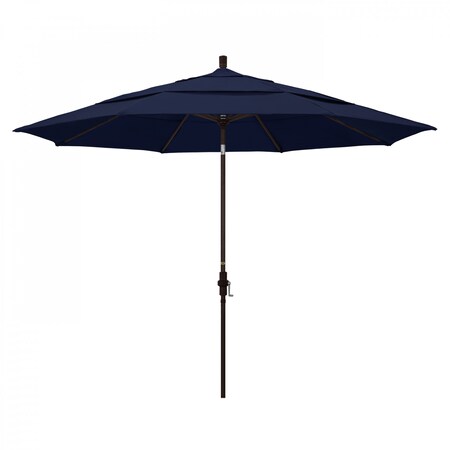 California Umbrella Patio Umbrella, Octagon, 110.5" H, Olefin Fabric, Navy Blue 194061014011