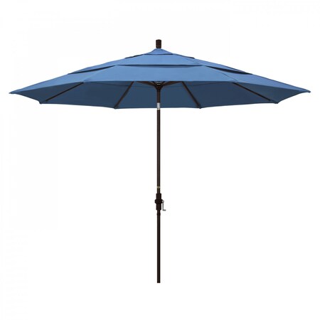 California Umbrella Patio Umbrella, Octagon, 110.5" H, Olefin Fabric, Frost Blue 194061014059