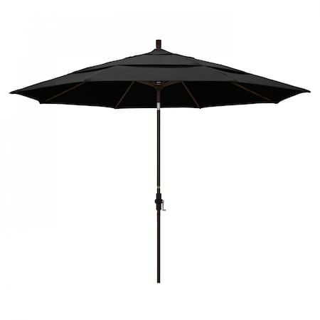 California Umbrella Patio Umbrella, Octagon, 110.5" H, Olefin Fabric, Black 194061014073