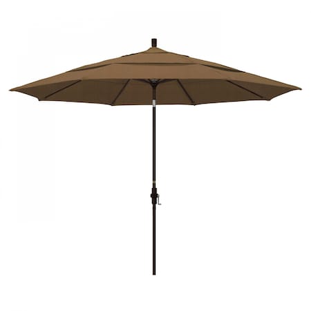 California Umbrella Patio Umbrella, Octagon, 110.5" H, Olefin Fabric, Woven Sesame 194061014134