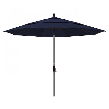 California Umbrella Patio Umbrella, Octagon, 110.5" H, Pacifica Fabric, Navy 194061014301
