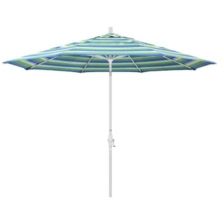 California Umbrella Patio Umbrella, Octagon, 110.5" H, Sunbrella Fabric, Seville Seaside 194061014769