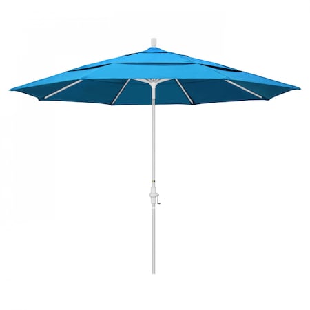California Umbrella Patio Umbrella, Octagon, 110.5" H, Sunbrella Fabric, Canvas Cyan 194061014790