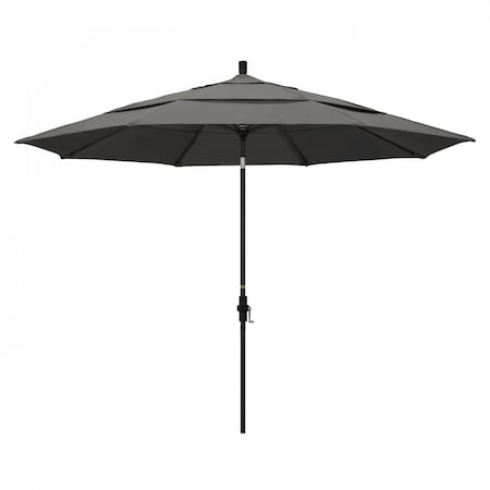 California Umbrella Patio Umbrella, Octagon, 110.5" H, Sunbrella Fabric, Charcoal 194061015315