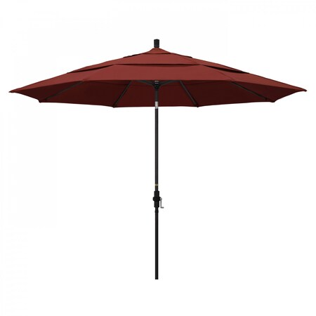 California Umbrella Patio Umbrella, Octagon, 110.5" H, Sunbrella Fabric, Henna 194061015353