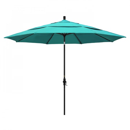 California Umbrella Patio Umbrella, Octagon, 110.5" H, Sunbrella Fabric, Aruba 194061015414
