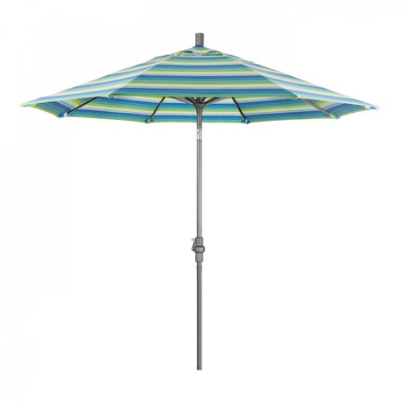 California Umbrella Patio Umbrella, Octagon, 102.38" H, Sunbrella Fabric, Seville Seaside 194061016442