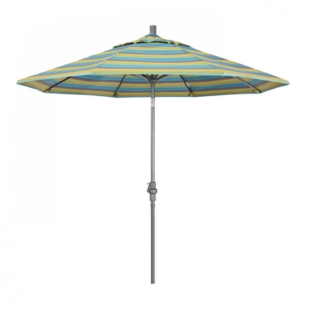 California Umbrella Patio Umbrella, Octagon, 102.38" H, Sunbrella Fabric, Astoria Lagoon 194061016466