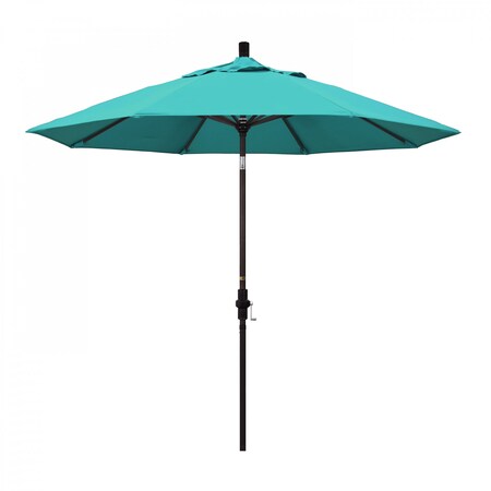 California Umbrella Patio Umbrella, Octagon, 102.38" H, Sunbrella Fabric, Aruba 194061017159