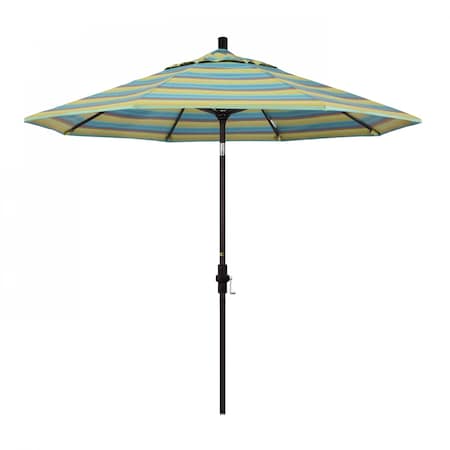 California Umbrella Patio Umbrella, Octagon, 102.38" H, Sunbrella Fabric, Astoria Lagoon 194061017364