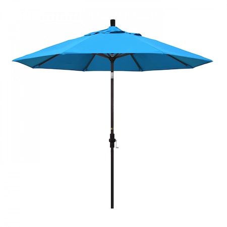 California Umbrella Patio Umbrella, Octagon, 102.38" H, Sunbrella Fabric, Canvas Cyan 194061017371