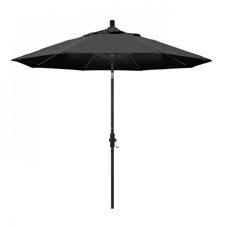 California Umbrella Patio Umbrella, Octagon, 102.38" H, Olefin Fabric, Black 194061019337