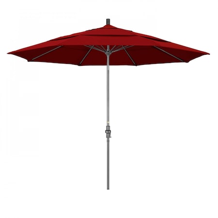 California Umbrella Patio Umbrella, Octagon, 109.5" H, Sunbrella Fabric, Jockey Red 194061019740
