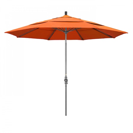 California Umbrella Patio Umbrella, Octagon, 109.5" H, Sunbrella Fabric, Tangerine 194061019788