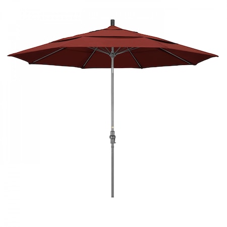 California Umbrella Patio Umbrella, Octagon, 109.5" H, Sunbrella Fabric, Henna 194061019795