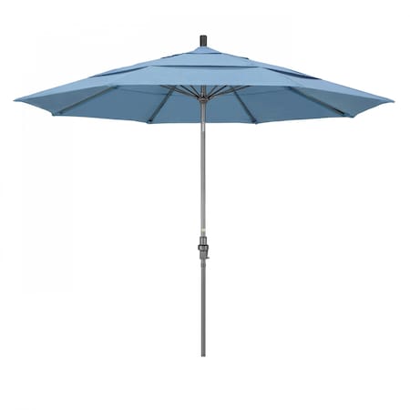 California Umbrella Patio Umbrella, Octagon, 109.5" H, Sunbrella Fabric, Air Blue 194061019818