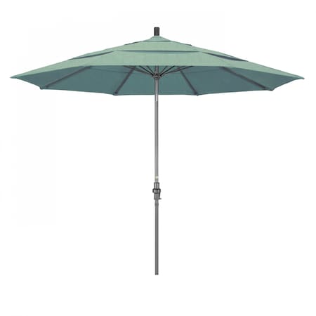California Umbrella Patio Umbrella, Octagon, 109.5" H, Sunbrella Fabric, Spa 194061019825