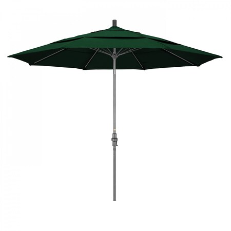 California Umbrella Patio Umbrella, Octagon, 109.5" H, Sunbrella Fabric, Forest Green 194061019931