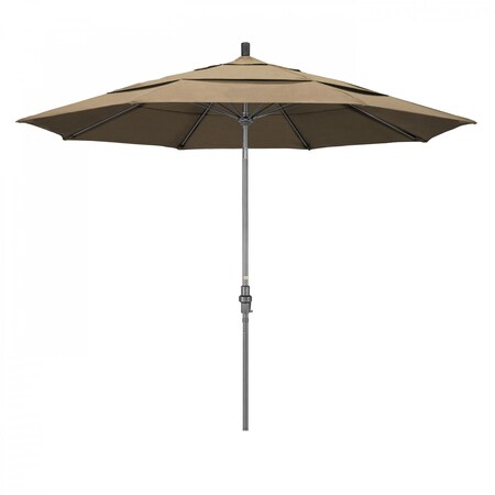 California Umbrella Patio Umbrella, Octagon, 109.5" H, Sunbrella Fabric, Heather Beige 194061019986