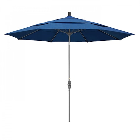 California Umbrella Patio Umbrella, Octagon, 109.5" H, Sunbrella Fabric, Regatta 194061020005