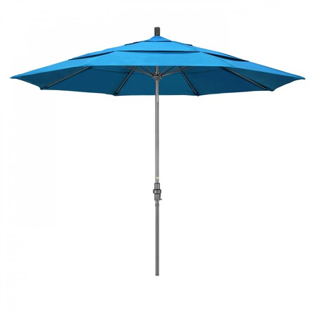 California Umbrella Patio Umbrella, Octagon, 109.5" H, Sunbrella Fabric, Canvas Cyan 194061020074