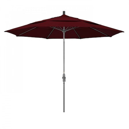 March Patio Umbrella, Octagon, 109.5" H, Pacifica Fabric, Burgundy 194061020418
