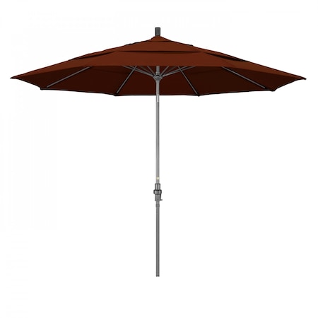 California Umbrella Patio Umbrella, Octagon, 109.5" H, Pacifica Fabric, Brick 194061020432