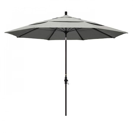California Umbrella Patio Umbrella, Octagon, 109.5" H, Sunbrella Fabric, Granite 194061020579