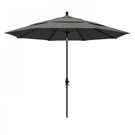 California Umbrella Patio Umbrella, Octagon, 109.5" H, Sunbrella Fabric, Charcoal 194061020593