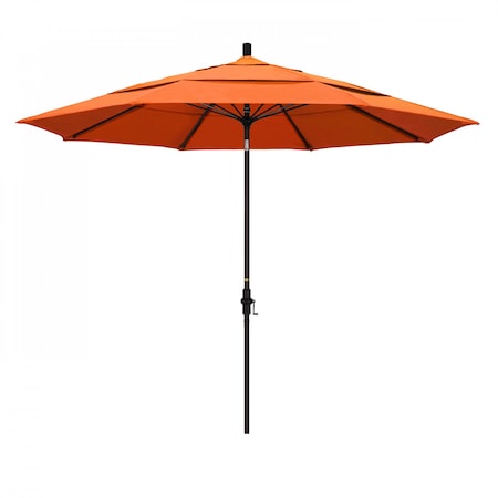 California Umbrella Patio Umbrella, Octagon, 109.5" H, Sunbrella Fabric, Tangerine 194061020623