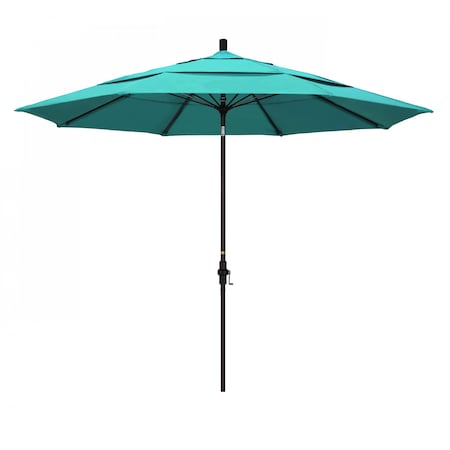 California Umbrella Patio Umbrella, Octagon, 109.5" H, Sunbrella Fabric, Aruba 194061020692