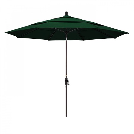 California Umbrella Patio Umbrella, Octagon, 109.5" H, Sunbrella Fabric, Forest Green 194061020777