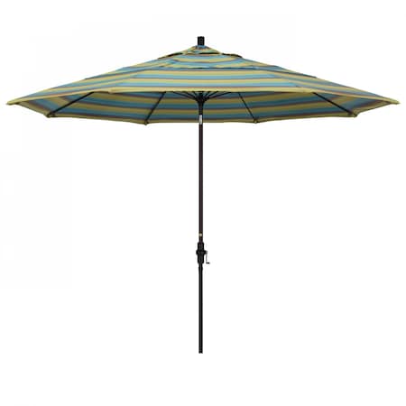 California Umbrella Patio Umbrella, Octagon, 109.5" H, Sunbrella Fabric, Astoria Lagoon 194061020906
