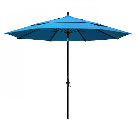 California Umbrella Patio Umbrella, Octagon, 109.5" H, Sunbrella Fabric, Canvas Cyan 194061020913