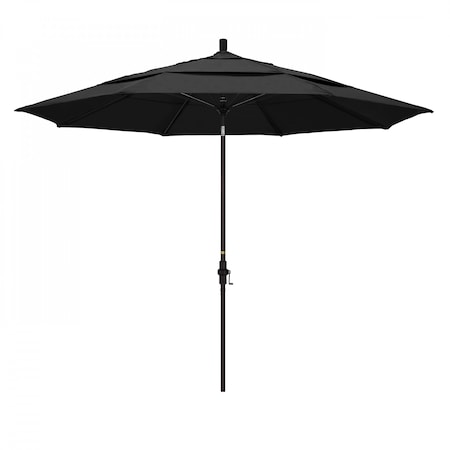 California Umbrella Patio Umbrella, Octagon, 109.5" H, Olefin Fabric, Black 194061021033