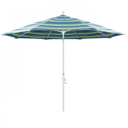 California Umbrella Patio Umbrella, Octagon, 109.5" H, Sunbrella Fabric, Seville Seaside 194061021729