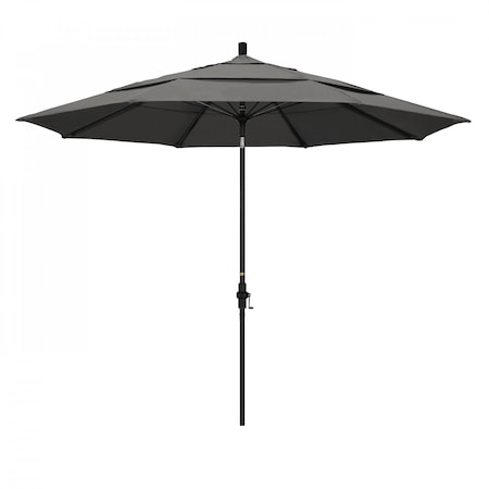 California Umbrella Patio Umbrella, Octagon, 109.5" H, Sunbrella Fabric, Charcoal 194061022276