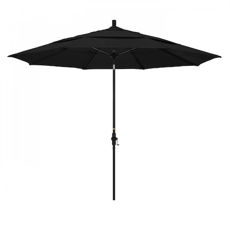 California Umbrella Patio Umbrella, Octagon, 109.5" H, Sunbrella Fabric, Black 194061022320