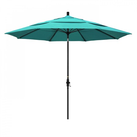 California Umbrella Patio Umbrella, Octagon, 109.5" H, Sunbrella Fabric, Aruba 194061022375