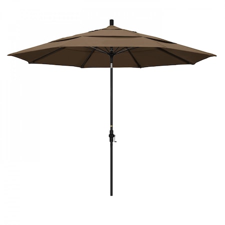 California Umbrella Patio Umbrella, Octagon, 109.5" H, Sunbrella Fabric, Cocoa 194061022405