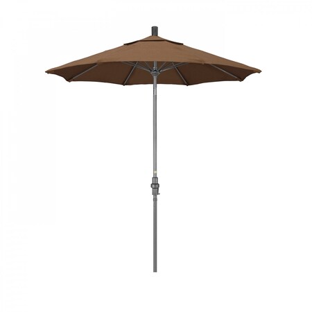 California Umbrella Patio Umbrella, Octagon, 102.5" H, Sunbrella Fabric, Teak 194061023358