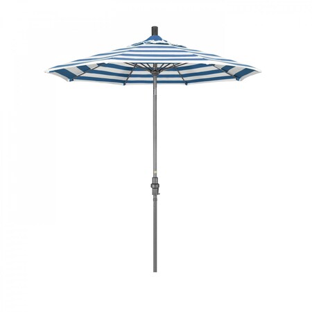 California Umbrella Patio Umbrella, Octagon, 102.5" H, Sunbrella Fabric, Cabana Regatta 194061023457